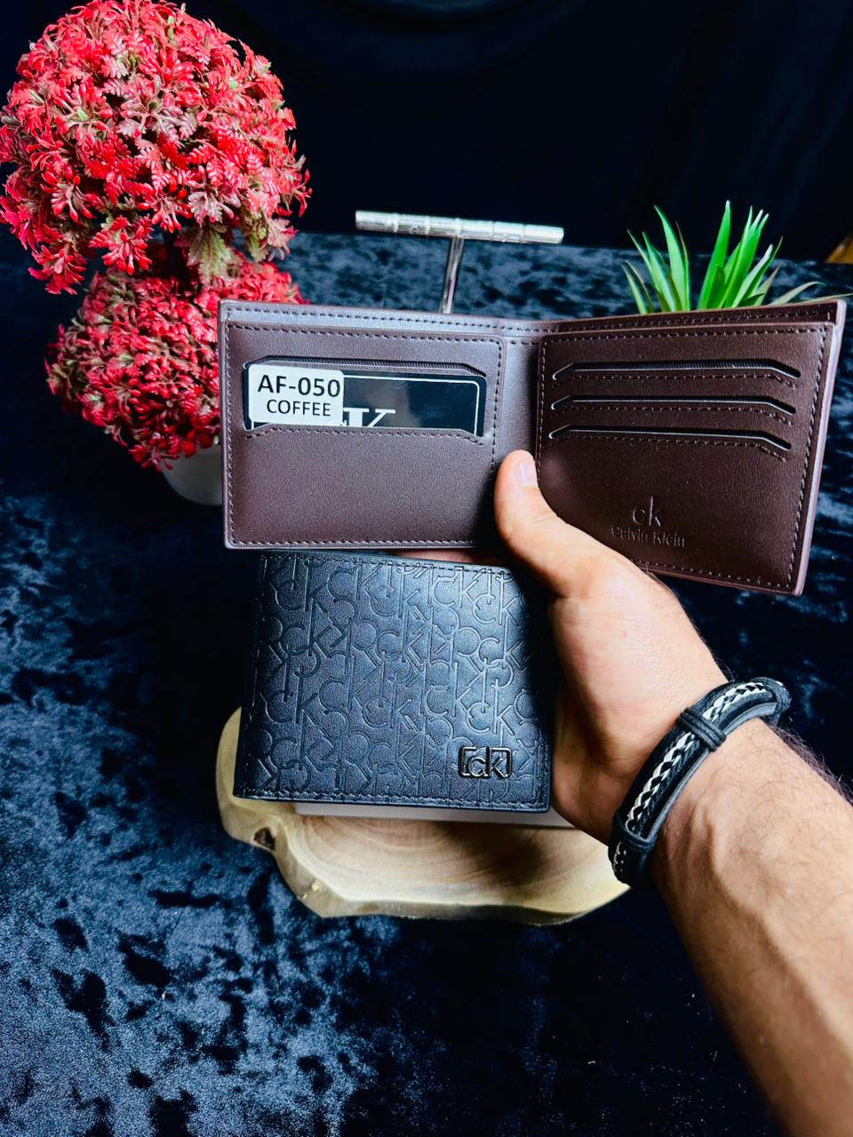 C.K Monogram Bi-Fold Wallet – Metal Logo Edition