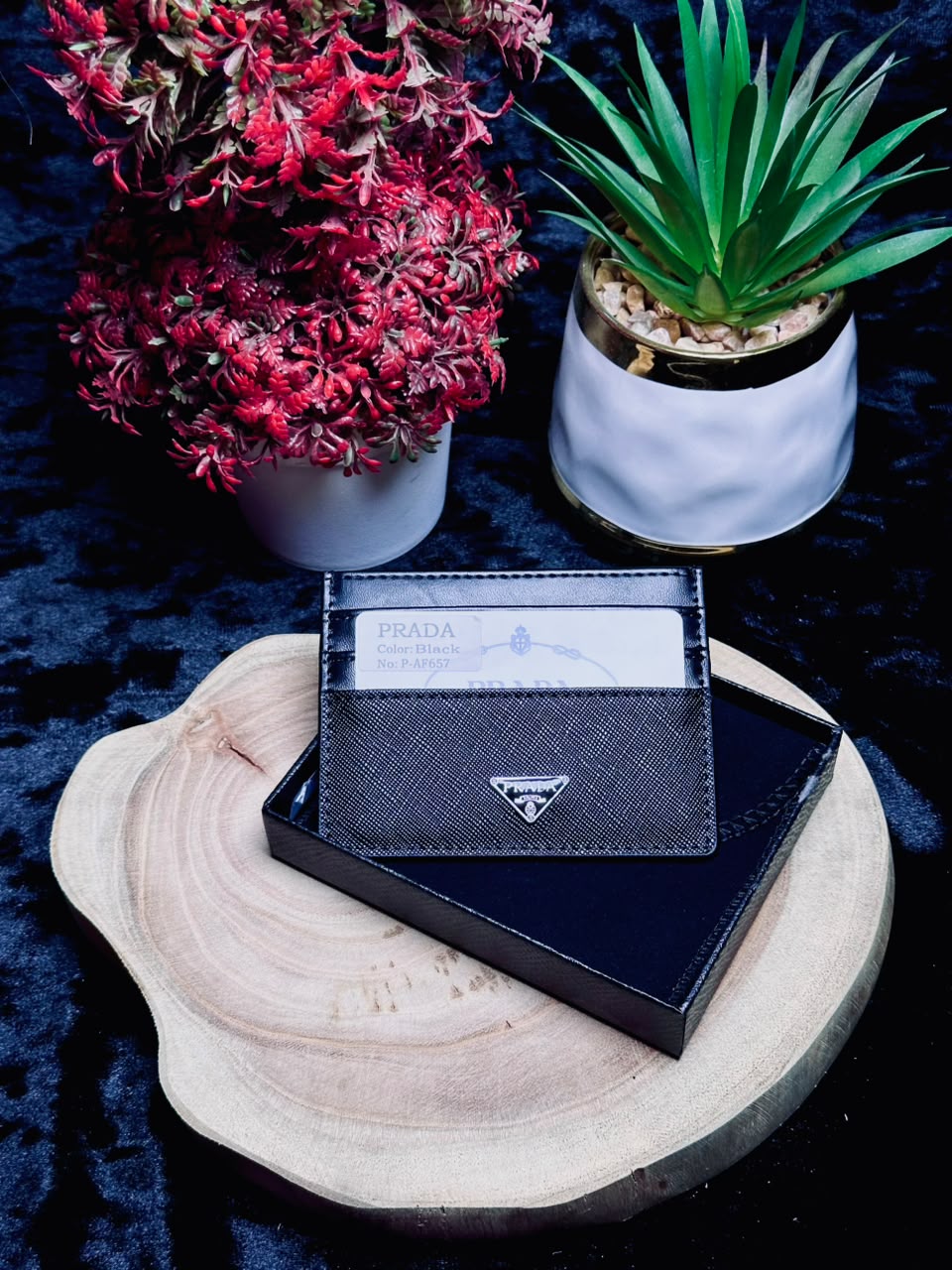 brada Saffiano Card Holder