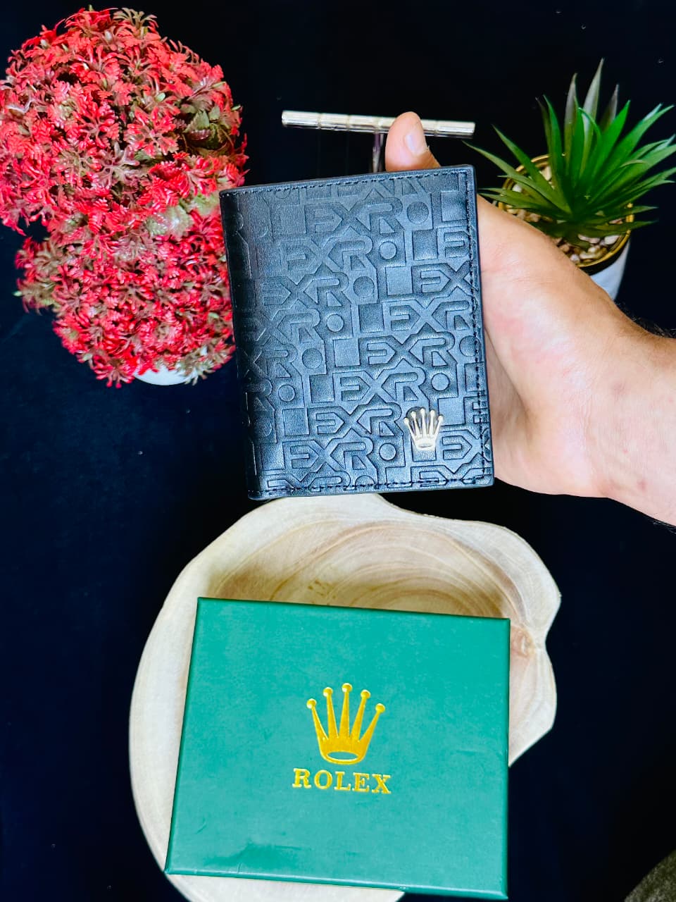 Luxury Vertical Leather Wallet.