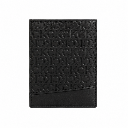 C.K Embossed Monogram Vertical Wallet – Sleek Executive Edition