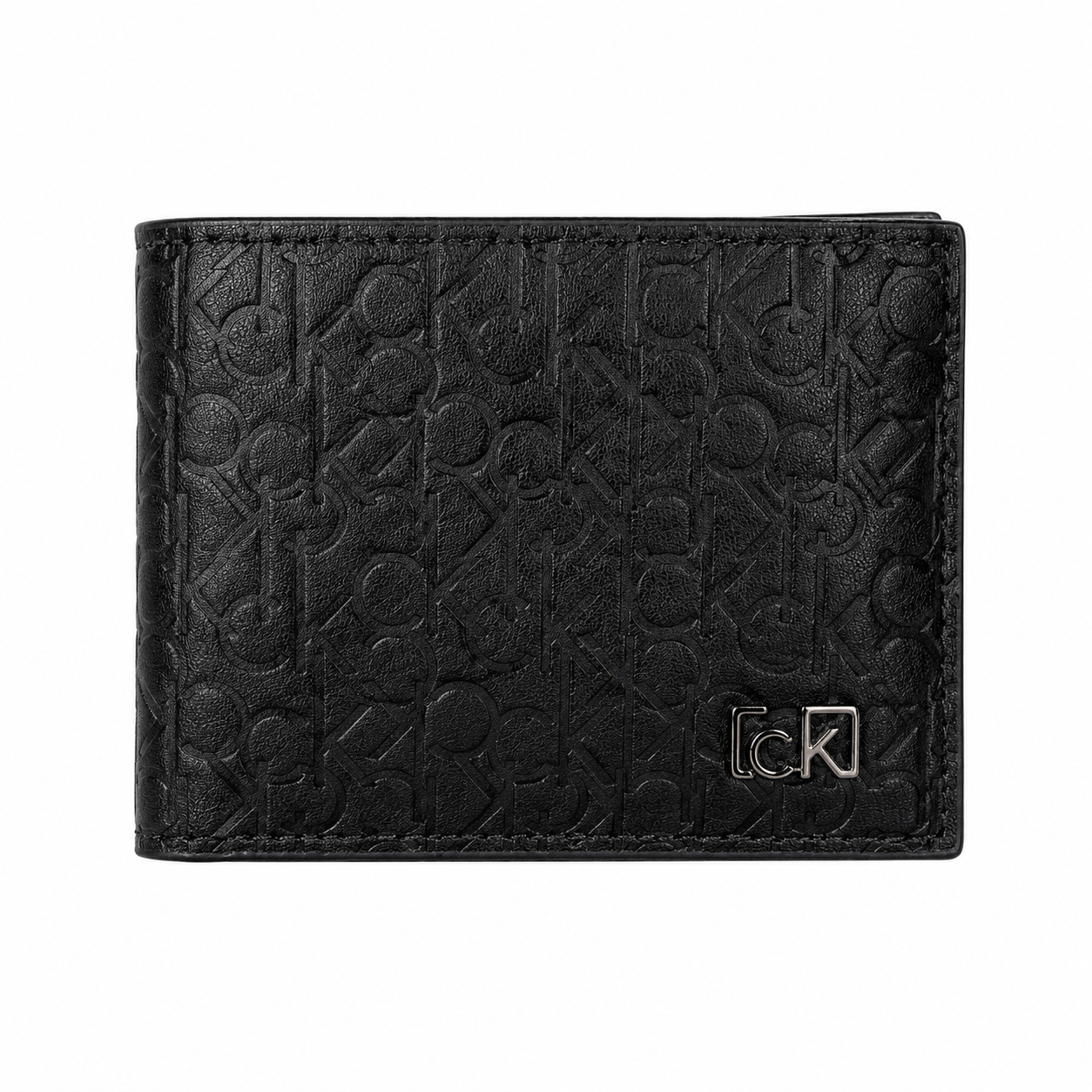 C.K Monogram Bi-Fold Wallet – Metal Logo Edition