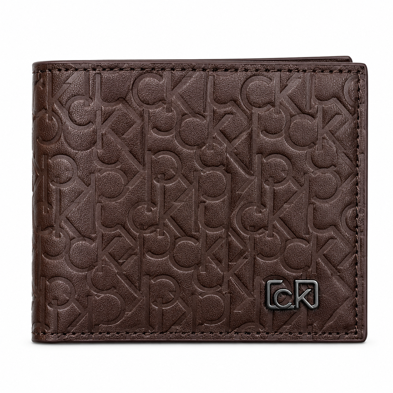 C.K Monogram Bi-Fold Wallet – Metal Logo Edition