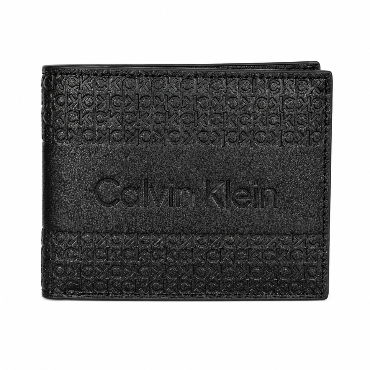 C.K Classic Embossed Bi-Fold Wallet – Signature Monogram Series