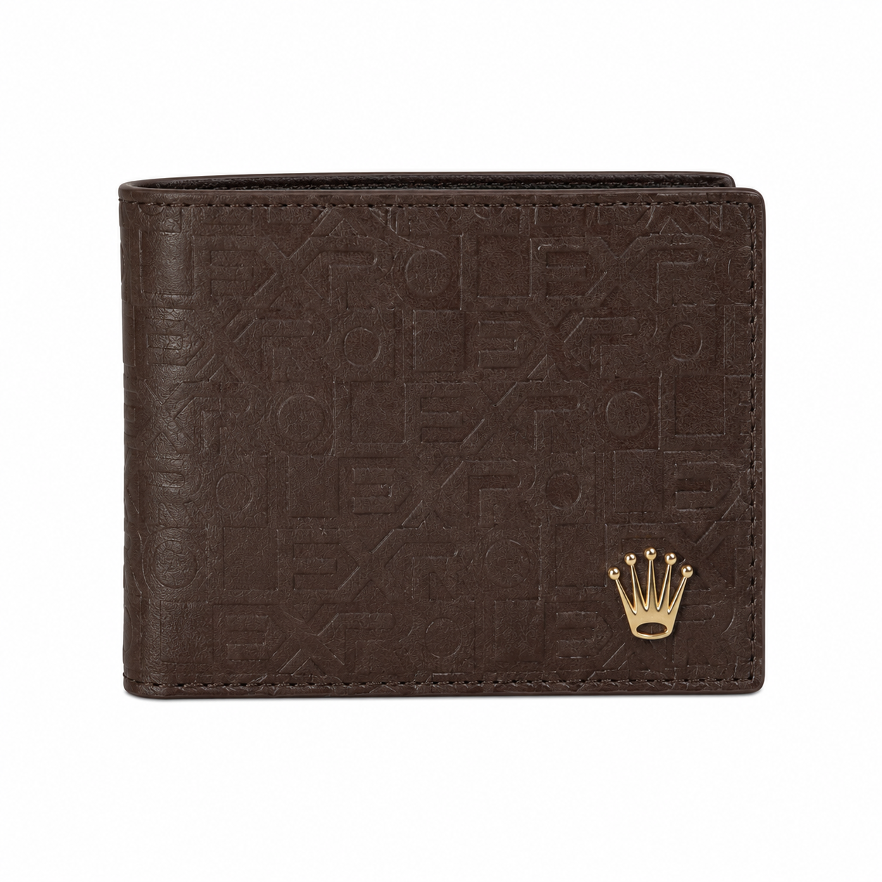 Monogram Embossed Leather Slim Wallet – Classic Compact Edition