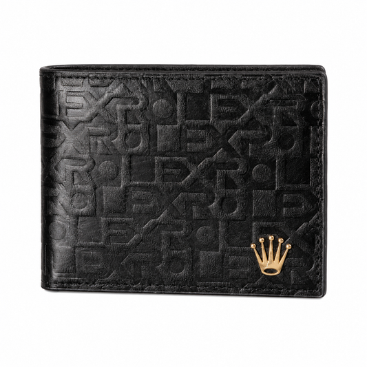 Monogram Embossed Leather Slim Wallet – Classic Compact Edition
