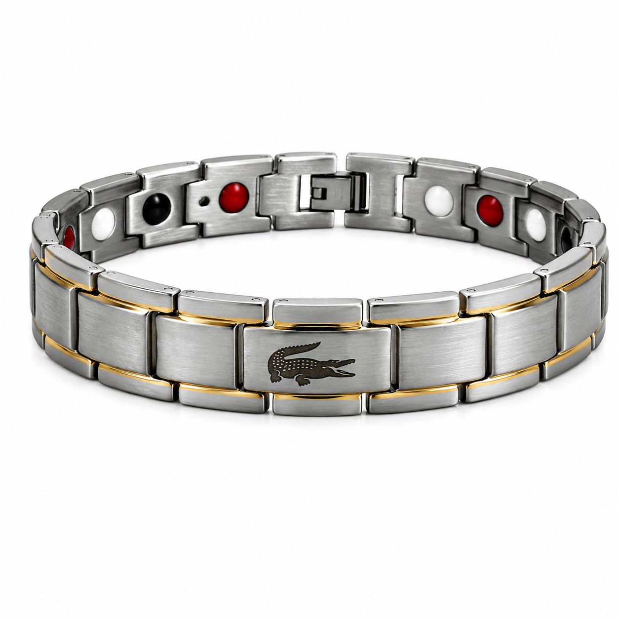Lacoste Metallic-Edge Magnetic Bracelet