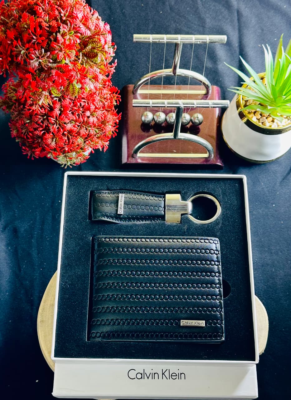 C.K Premium Wallet & Keychain Set – Luxury Gift Edition
