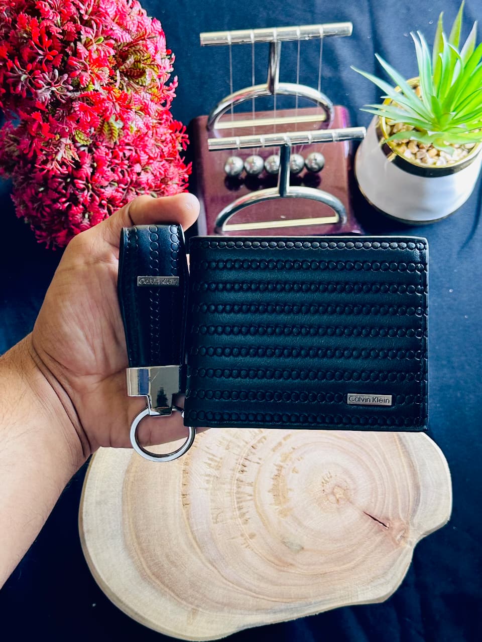 C.K Premium Wallet & Keychain Set – Luxury Gift Edition