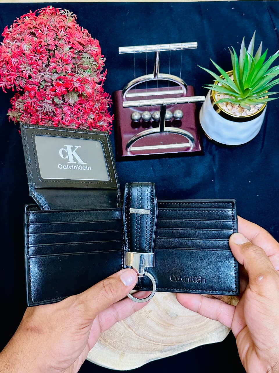 C.K Premium Wallet & Keychain Set – Luxury Gift Edition