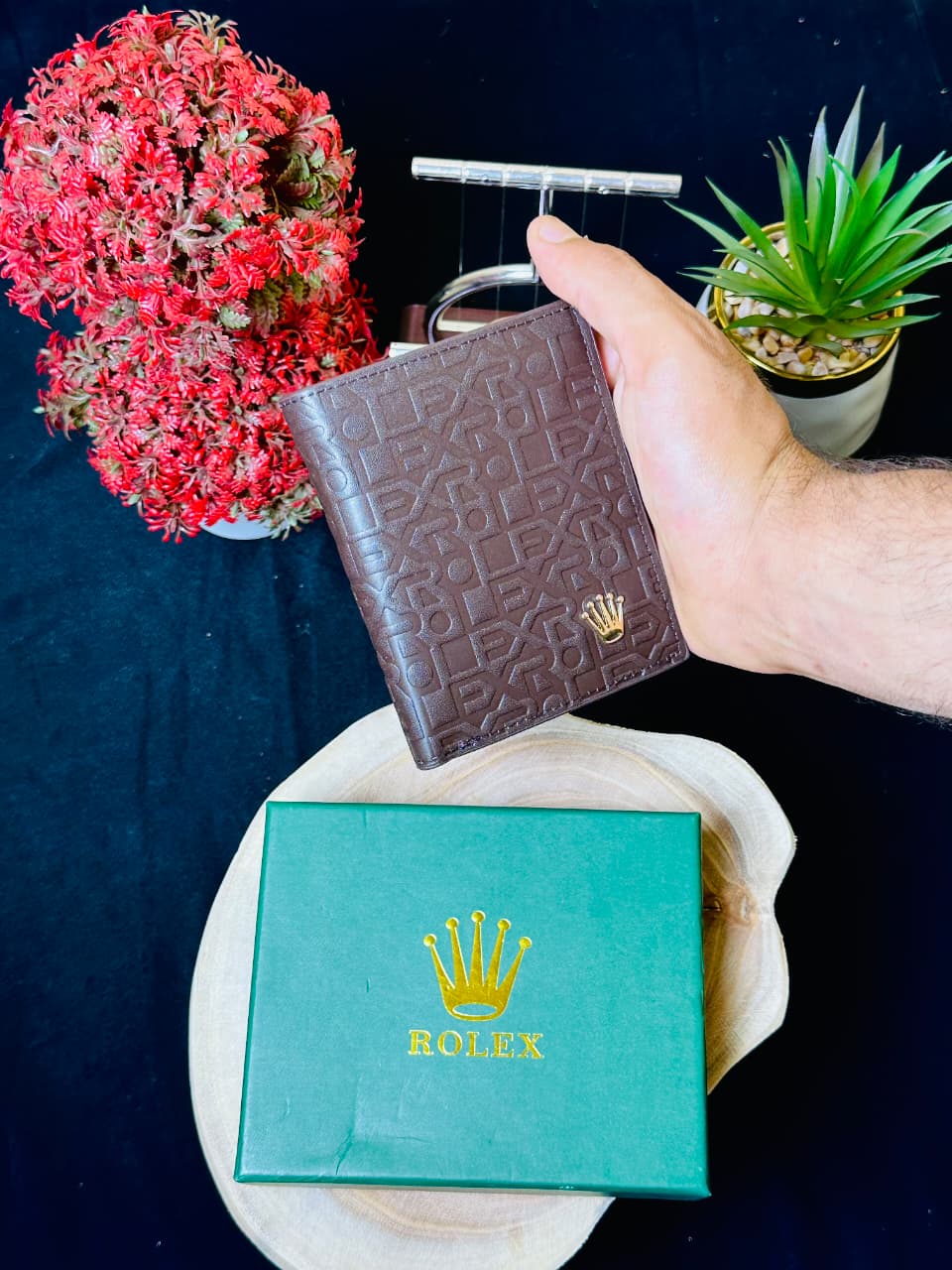 Luxury Vertical Leather Wallet.