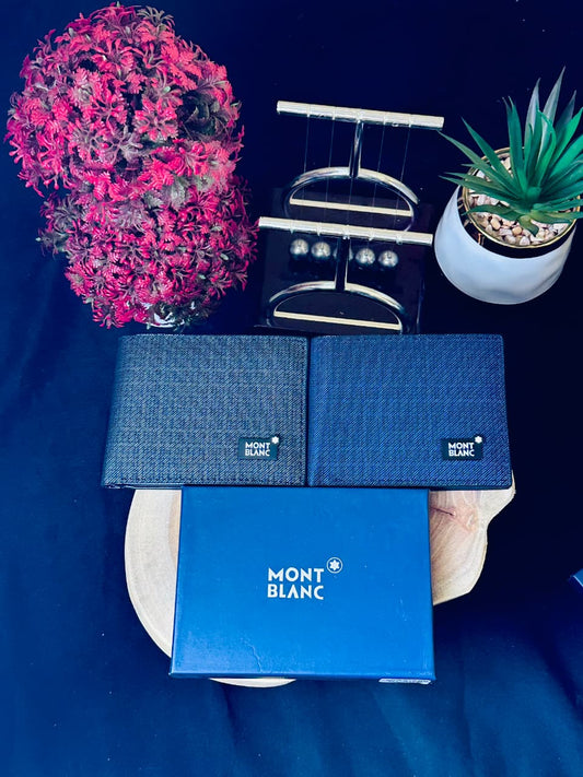 Urban Navy Linen-Texture Wallet – Azure Canvas Edition