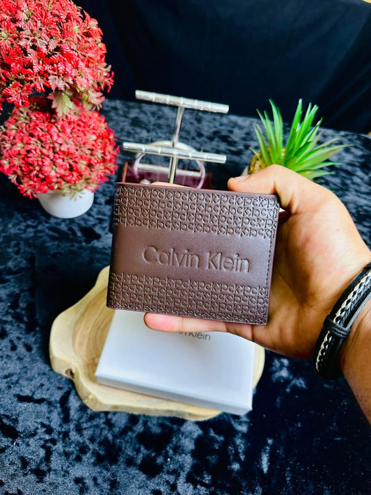 C.K Classic Embossed Bi-Fold Wallet – Signature Monogram Series