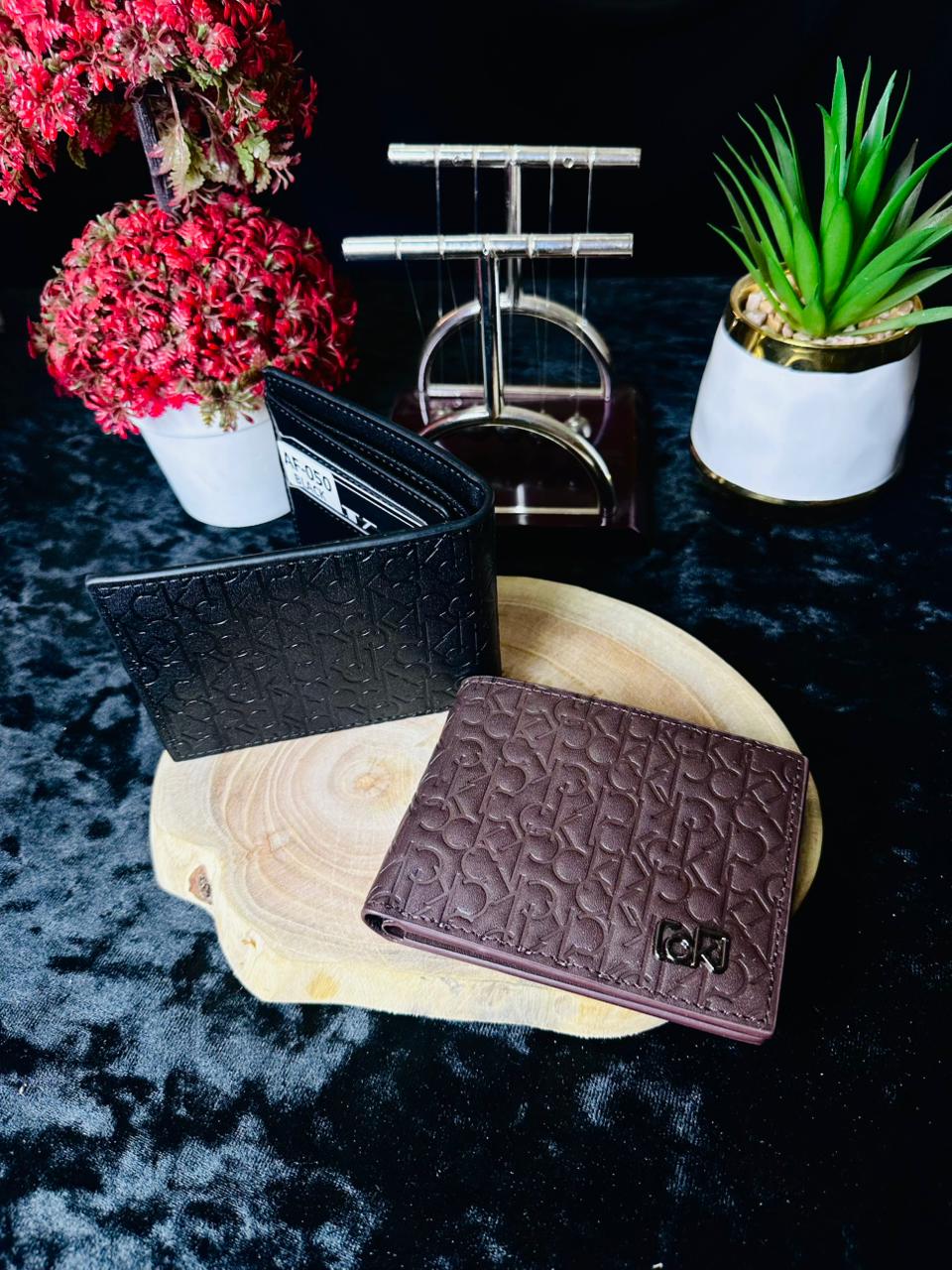 C.K Monogram Bi-Fold Wallet – Metal Logo Edition