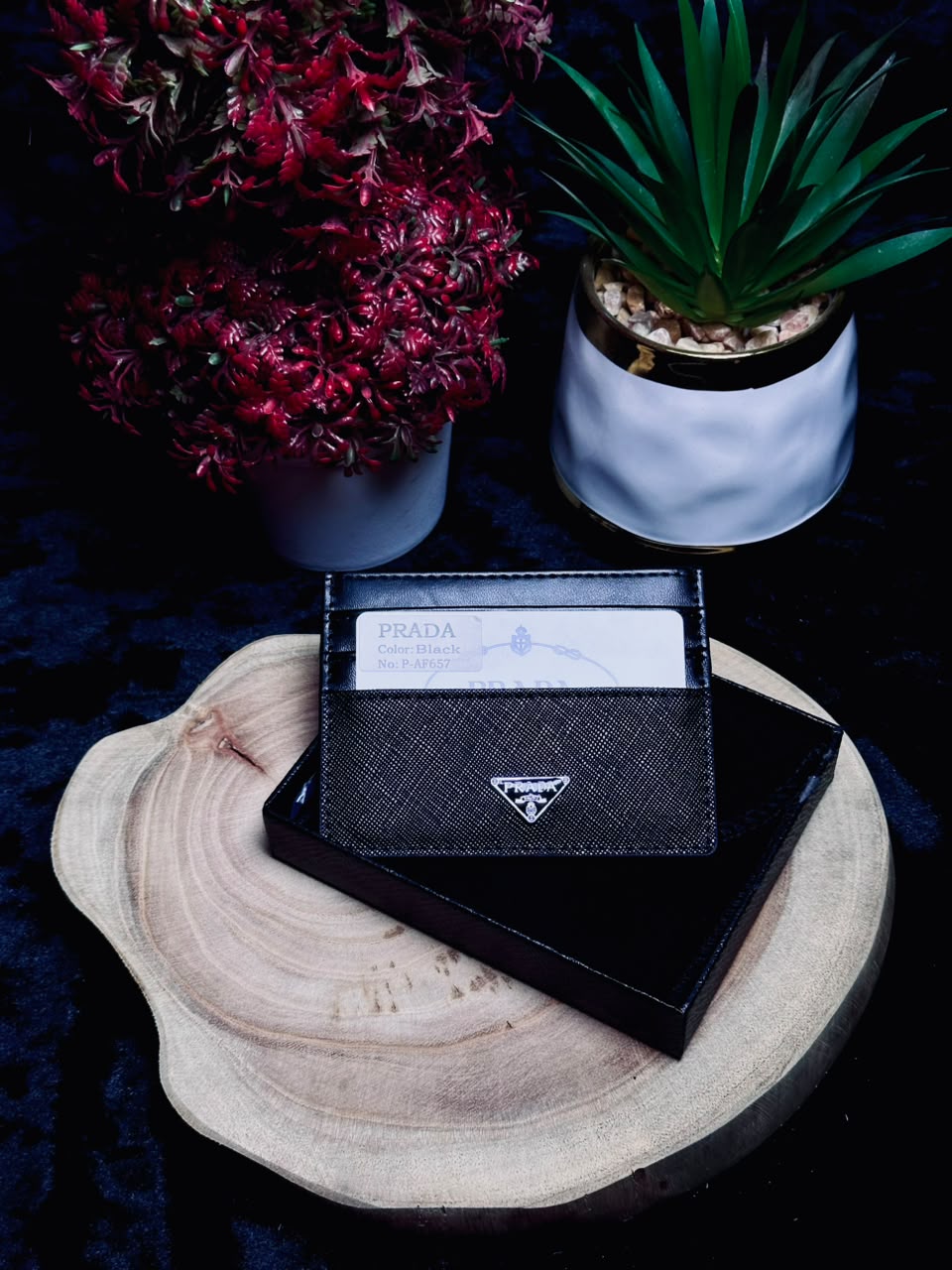 brada Saffiano Card Holder