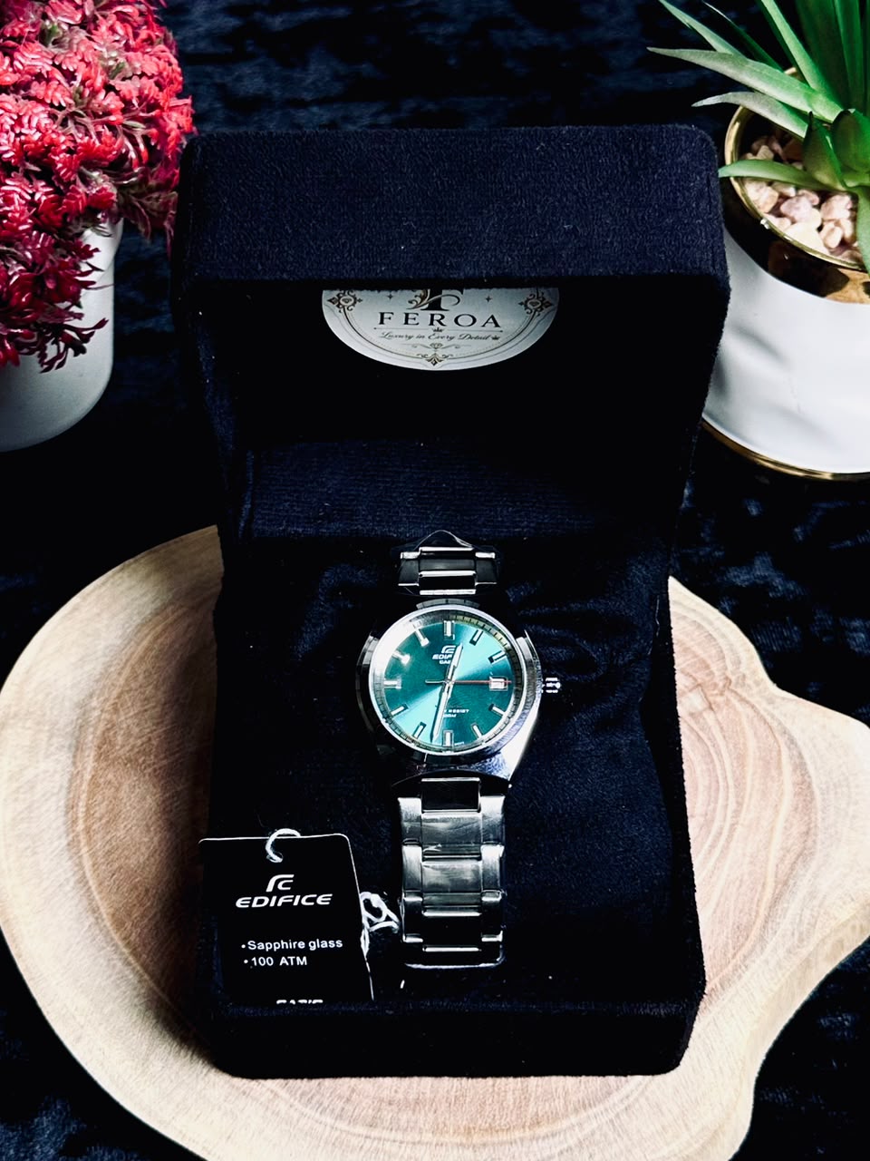 Cassio Edifice Emerald Dial Watch
