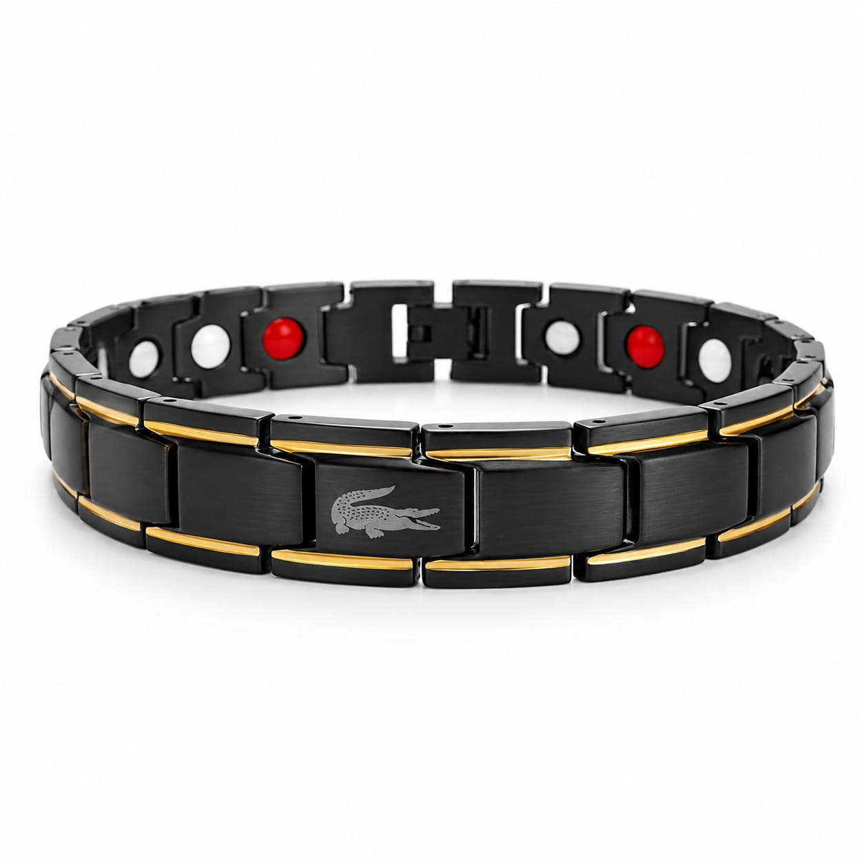 Lacoste Metallic-Edge Magnetic Bracelet