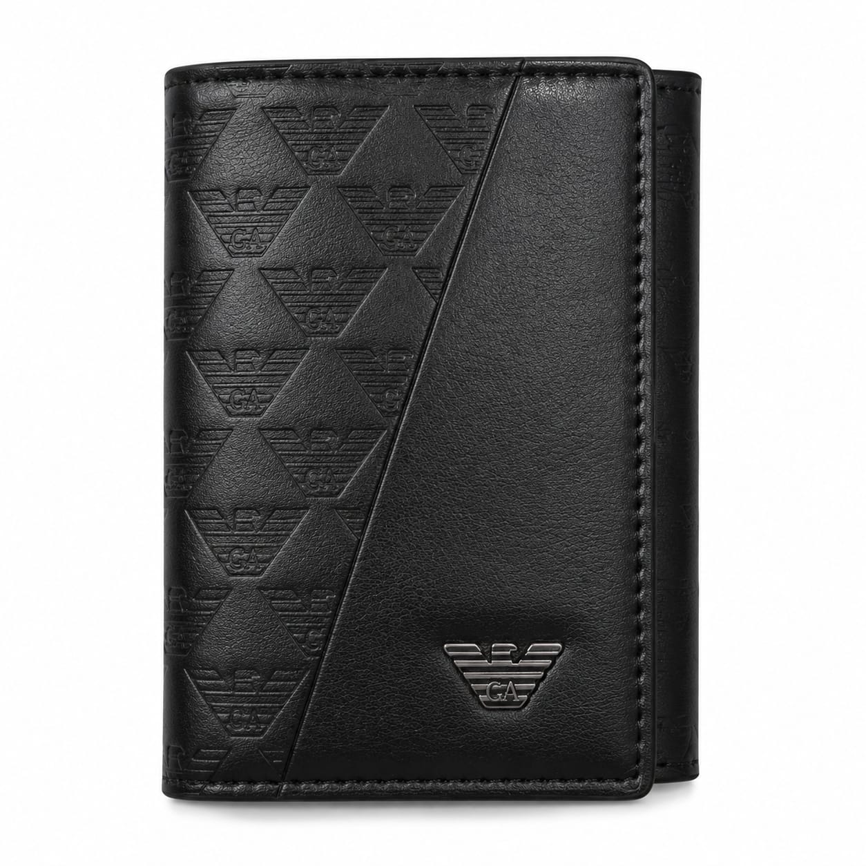 Armani Executive Leather Wallet with Aluminum Card Holder