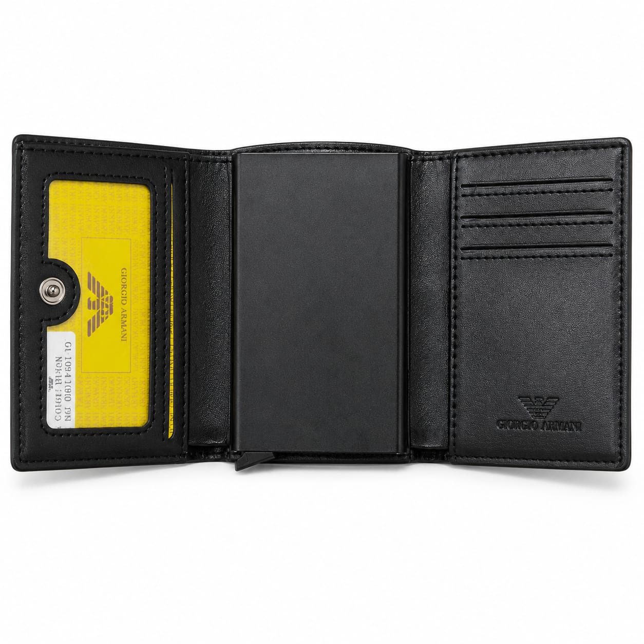 Armani Executive Leather Wallet with Aluminum Card Holder