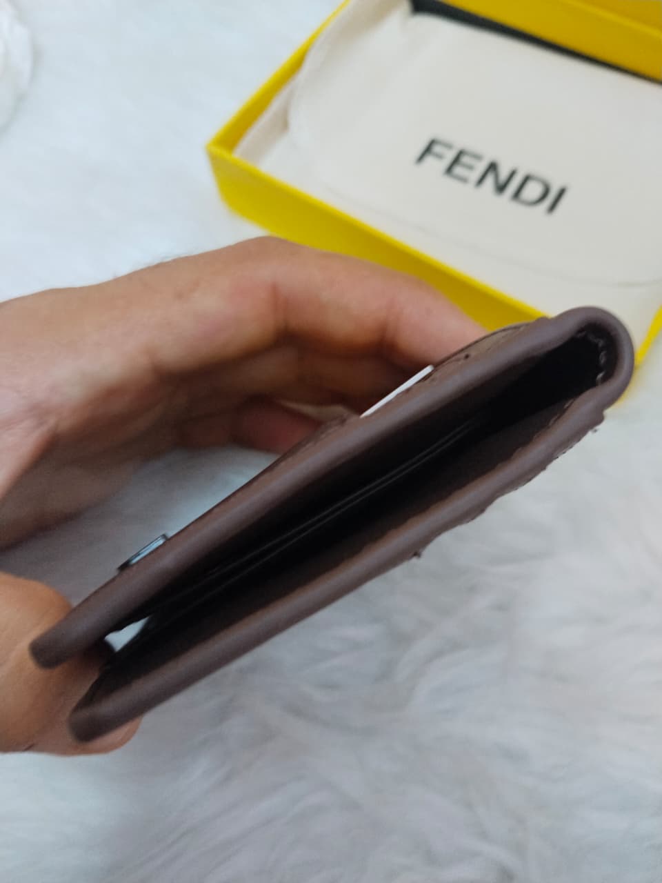 Fendi Men's Monster Eyes Card Holder Wallet