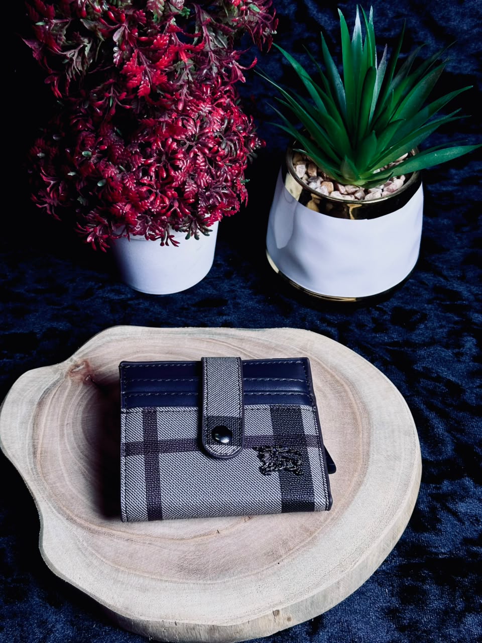 Burberry Vintage Check Card Holder Wallet