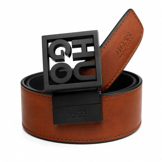 H Luxury Double Face Leather Belt – Premium Reversible Edition