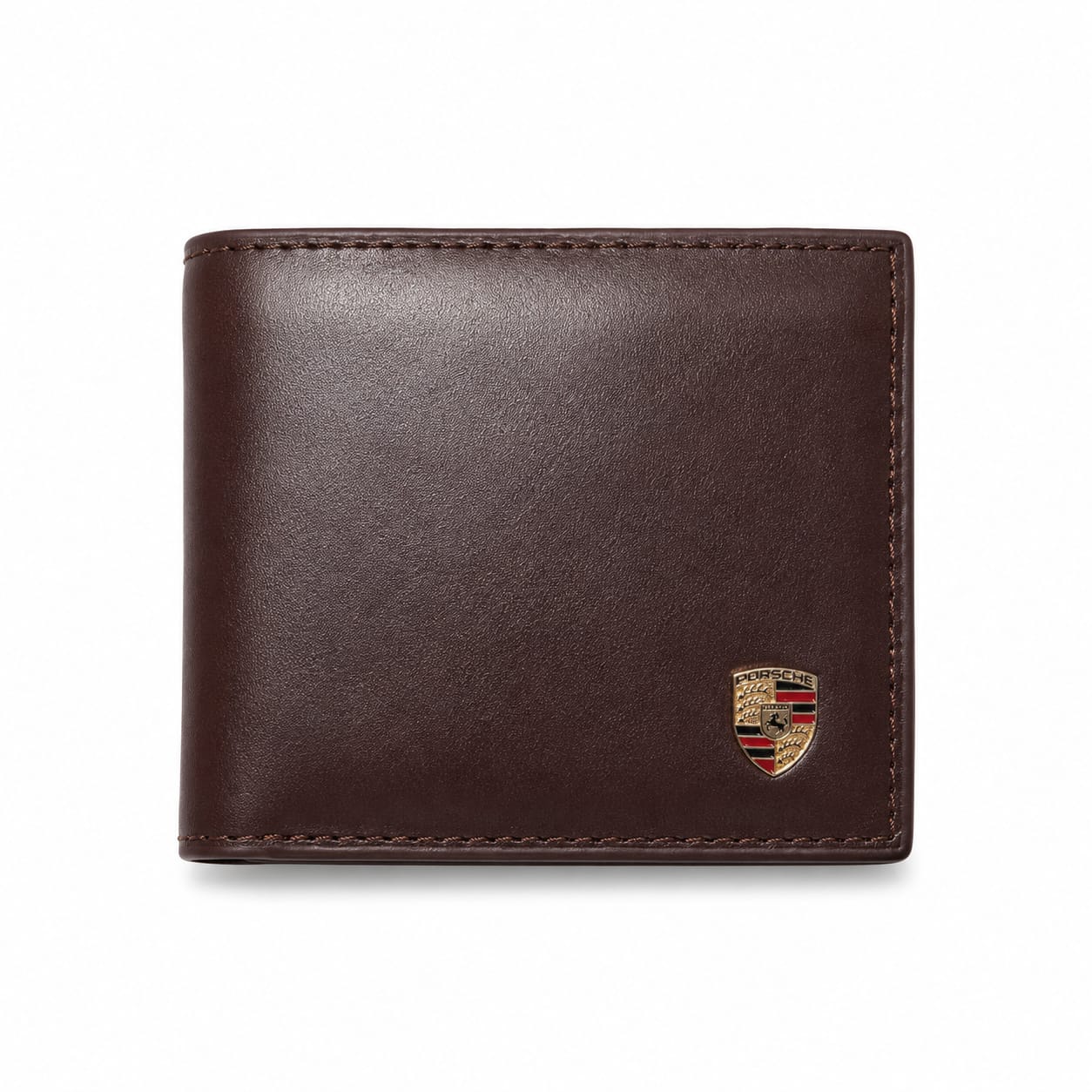 Signature Leather Wallet – Classic Shield Edition