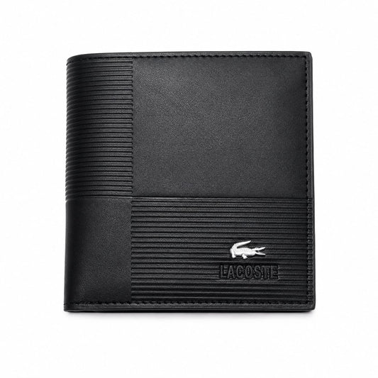 Lacostee Textured Leather Bifold Wallet – Signature Croc Series