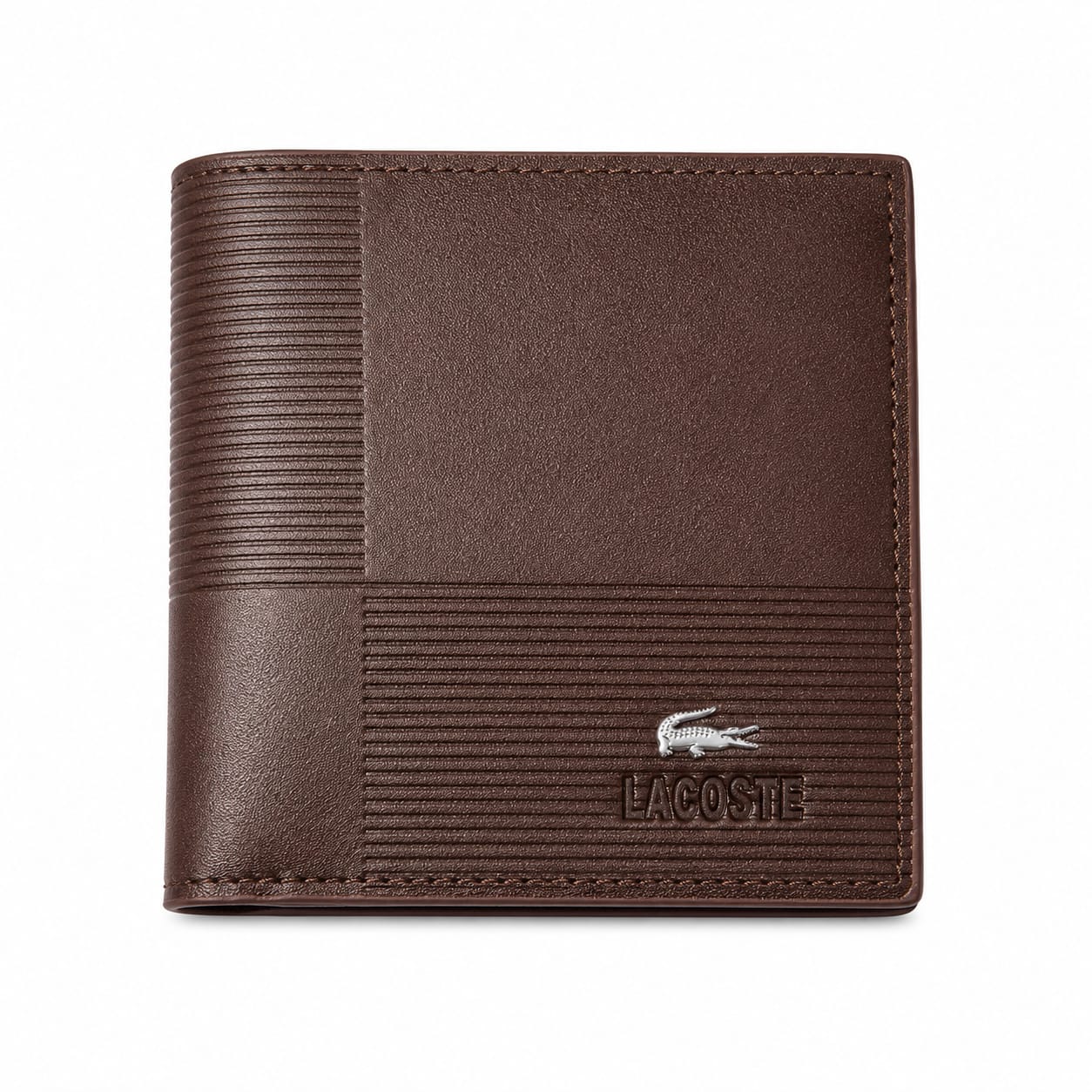 Lacostee Textured Leather Bifold Wallet – Signature Croc Series