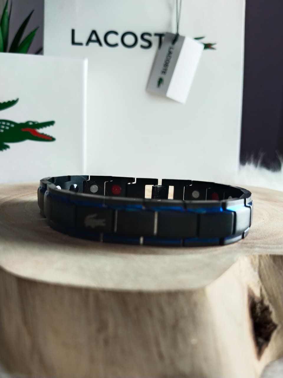 Lacoste Metallic-Edge Magnetic Bracelet