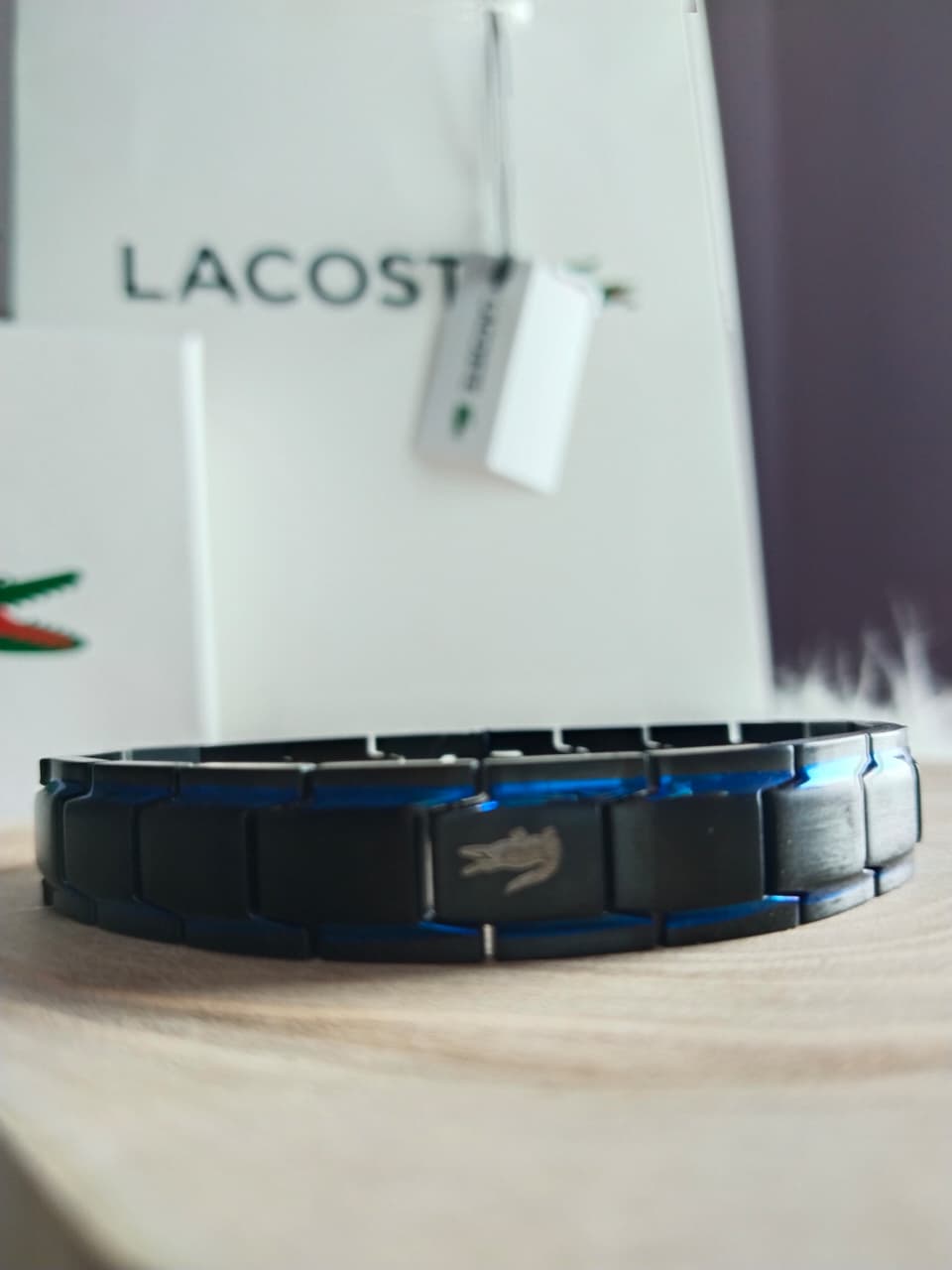 Lacoste Metallic-Edge Magnetic Bracelet